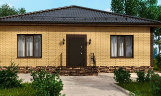 Проекты одноэтажных домов из кирпича | Строй-Шхт - Шахты от 3687 рублей